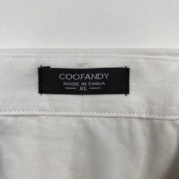Coofandy Short Sleeve Button Down Shirt White Mens Size XL Brand New w/ Tags - Picture 6 of 9